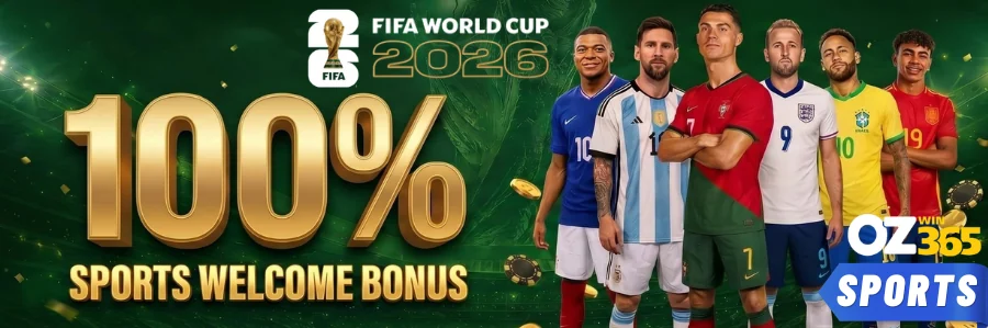 Ozwin365 100% sports welcome bonus for FIFA World Cup 2026 in Nepal